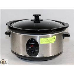 HOMEMAX STAINLESS CROCK POT WITH MULTIPLE SETTINGS