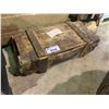 Image 1 : SOLID WOOD ANTIQUE ARMY HARDWARE STORAGE BOX