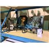 Image 1 : DECOR ITEMS INCLUDING ; BOB MARLEY PICTURE, WOLF PICTURE, DISPLAY BIKES & CAR DESIGNED CLOCK