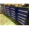 Image 2 : 2020 BLUE STEELMAN 10 FT WORK BENCH WITH 25 DRAWERS 26"D X 112"W X 39" H WITH LOCKING & ANTI-SLIP