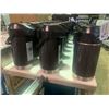 Image 2 : 3 BLACK / STAINLESS STEEL INSULATED DISPENSING COFFEE CARAFES