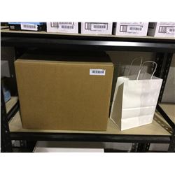 Case of 250 Plain Paper Bags - White (8 x 4.50 x 10.25)