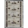 Image 1 : Uncut Sheet of 1800's $20/20/50/100 Farmer's & Merchants Bank Baltimore Obsolete Notes