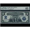 1899 $2 Mini Porthole Silver Certificate PMG 65EPQ