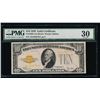 1928 $10 Gold Certificate PMG 30