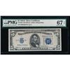 1934A $5 Silver Certificate PMG 67EPQ