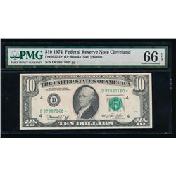 1974 $10 Cleveland Federal Reserve Star Note PMG 66EPQ