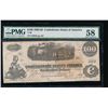 1862-63 $100 Confederate States of America Note PMG 58
