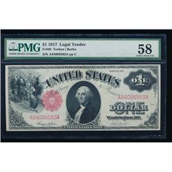 1917 $1 Legal Tender Note PMG 58