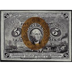 March 3, 1863 Five Cents Second Issue Fractional Currency Note