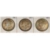 Lot of (3) 1887 $1 Morgan Silver Dollar Coins