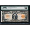 Image 1 : 1922 $20 Gold Certificate PMG 65EPQ
