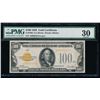 Image 1 : 1928 $100 Gold Certificate PMG 30