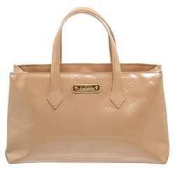 Louis Vuitton Beige Monogram Vernis Leather Wilshire PM Bag