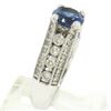 Image 5 : 14k White Gold 2.50 ctw FINE Tanzanite Solitaire Round Diamond Open Milgrain Rin