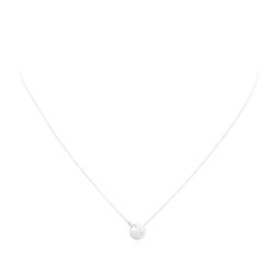 0.08 ctw Diamond Circle Necklace - 14KT White Gold