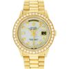 Image 2 : Rolex Mens 18K Yellow Gold MOP String Diamond 2.5 ctw Quickset President Wristwa