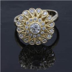 0.73 ctw Diamond Ring - 14KT Yellow Gold