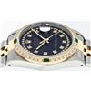 Image 7 : Rolex Mens 2 Tone 14K Black String Diamond & Emerald 36MM Datejust Wristwatch