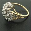 Image 7 : 14k Yellow Gold .50 ctw Round Brilliant Diamond Spiral Cluster Ring w/ Open Side