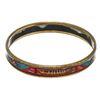 Image 3 : Hermes Multicolor Narrow Printed Enamel Bangle Bracelet