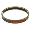 Image 5 : Hermes Multicolor Narrow Printed Enamel Bangle Bracelet