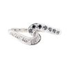 Image 2 : 0.30 ctw Black and White Diamond Ring - 14KT White Gold