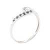 Image 4 : 0.30 ctw Black and White Diamond Ring - 14KT White Gold