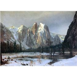 Cathedral Rocks, Yosemite by Albert Bierstadt