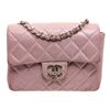 Image 3 : Chanel Purple Quilted Leather Classic Mini Square Flap Bag