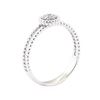 Image 4 : 0.08 ctw Diamond Cluster Ring - 14KT White Gold