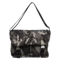 Prada Gray Camouflage Tessuto Nylon Messenger Bag