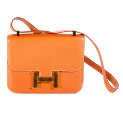 Hermes tan leather purse