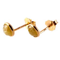 Pair of Diamond and 14k Gold Stud Earrings