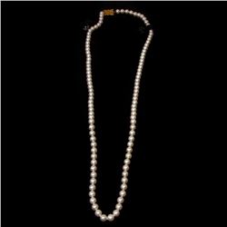 Mikimoto cultured pearl & 18k gold necklace