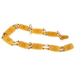 14k gold link bracelet