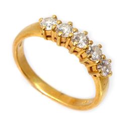 Moissanite and 18k gold band
