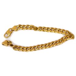 18k gold curb link bracelet, Italy