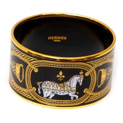 Hermes enamel bangle bracelet