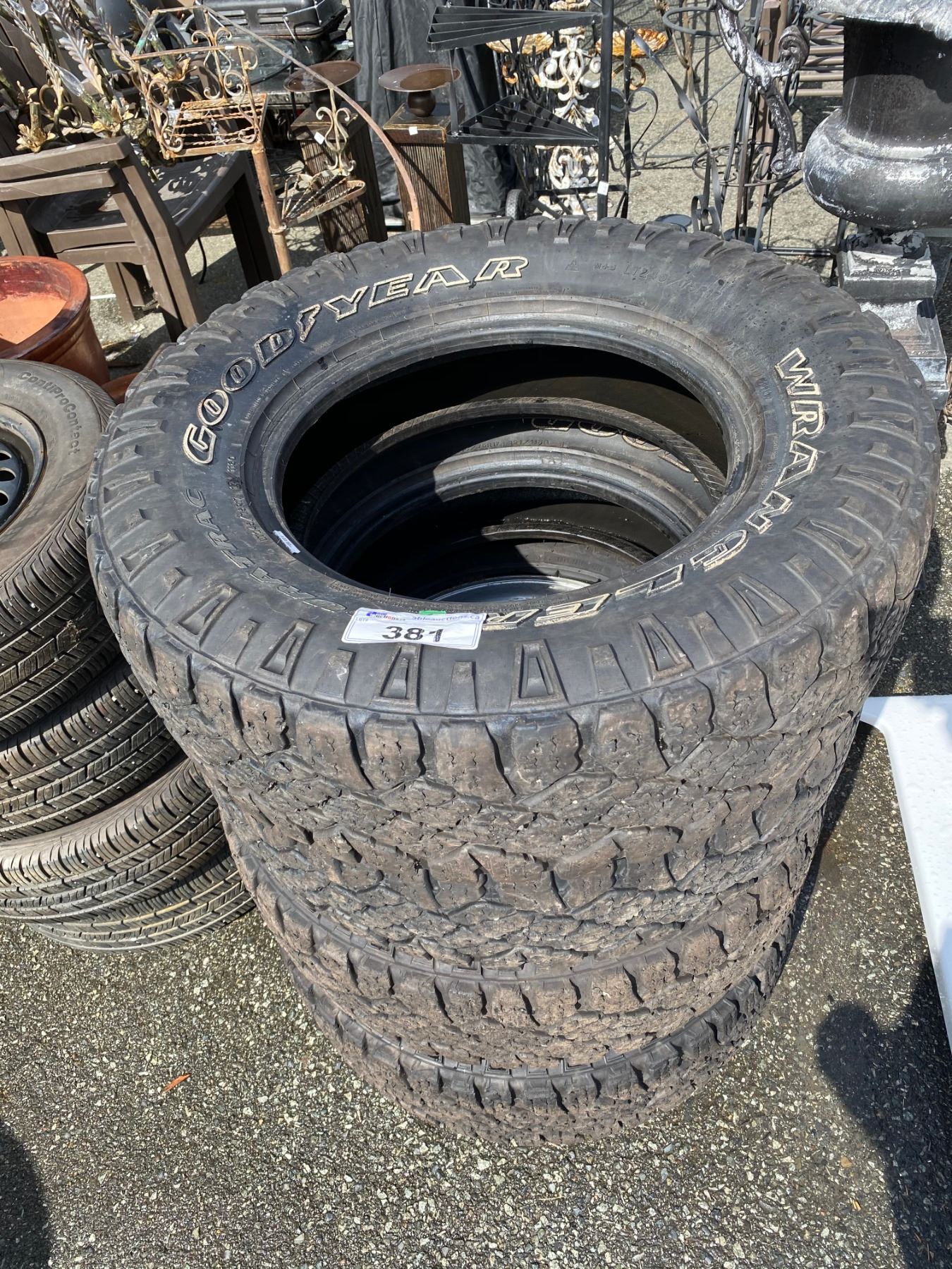 SET OF 4 GOODYEAR WRANGLER LT245/75/R17 TIRES M&S