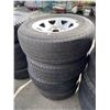 Image 2 : SET OF 4 GENERAL GRABBER 255/70/R17 TIRES M&S ON RIMS
