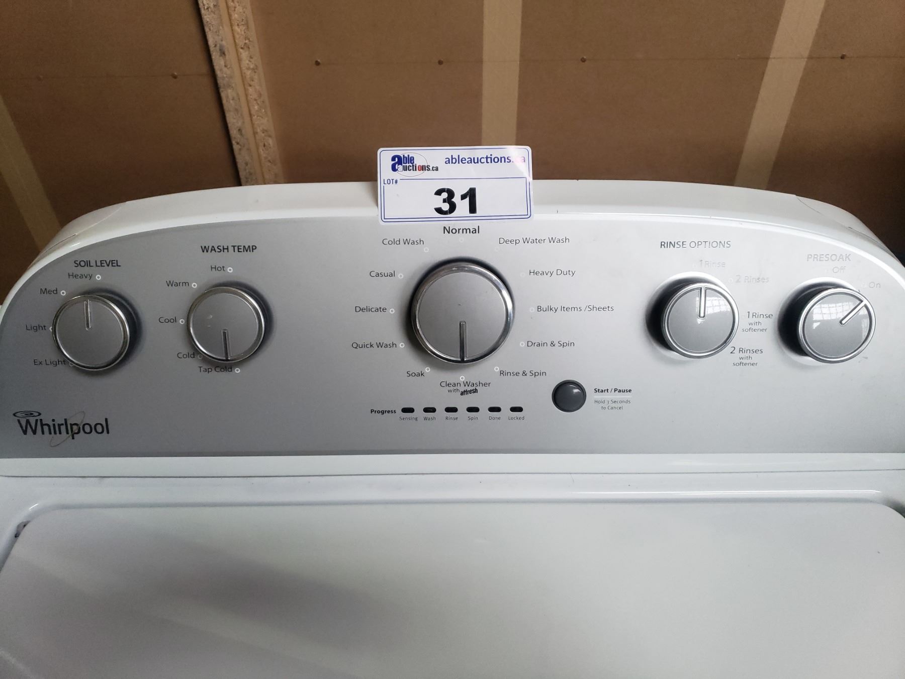 WHIRLPOOL WASHER MODEL WTW5000DW1 Able Auctions