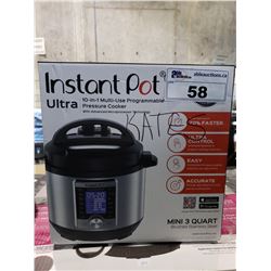 INSTANT POT ULTRA 10-IN-1 MULTI-USE PROGRAMMABLE PRESSURE COOKER MINI 3 QUART