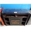 Image 2 : GLASS TOP TV STAND WITH ELECTRIC FIREPLACE 44"W X 15"D X 38"H
