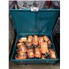 Image 1 : GREATBEAR BOX OF RATCHET TIE DOWNS & BLUE RUBBER HOSE