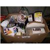 Image 2 : BOX OF ASSORTED ITEMS INCLUDING TOVOLO POPSICLE MOLDS, CHAIR COVER, BATH MAT, FOOT CONTROL LAMP