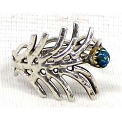 Sterling Silver Paua Shell Ring, Size 9.75