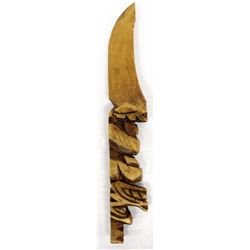 First Nations Salish Carved Wood Totem Knife