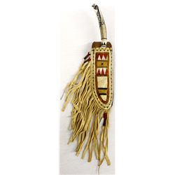 Native American Bone Handled Knife & Scabbard
