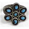 Image 1 : Zuni Old Pawn Sterling Turquoise Ring, Size 6.5